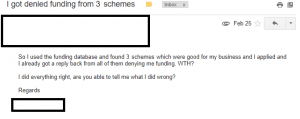 getting denied funding